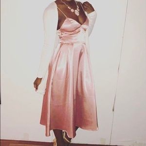 Pink spaghetti strapped dress